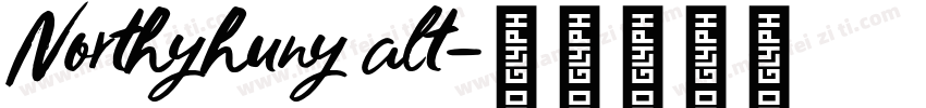 Northyhuny alt字体转换
